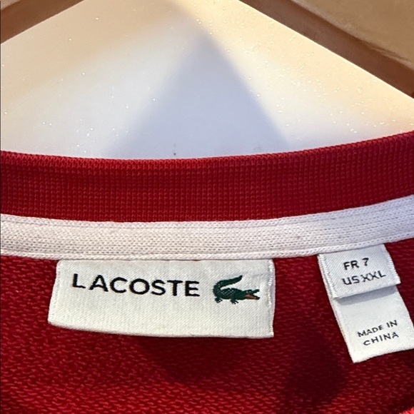 Lacoste Men's Vibrant Red Crewneck Sweater - Picture 2 of 3